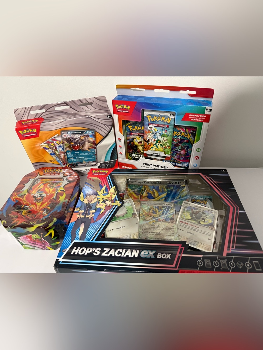 Pokémon Bundle of 4‼️ Ascended Heroes Emboar ex, Zacian ex, FP S3, Mabostiff ex